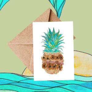 Pineapple Flowers Card