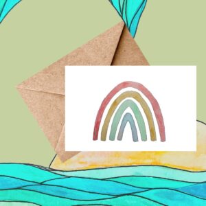 Whimsical Watercolor Rainbow Card