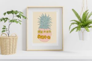 Boho Pineapple Print