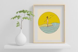 Noserider Print Yellow