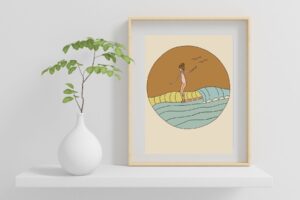 Noserider Print Brown