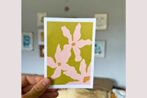 Tiare Flowers with greed background