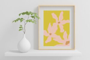 Tiare Flower Print Yellow