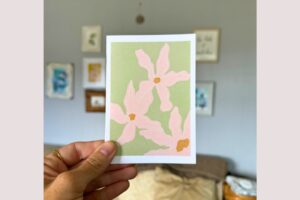 Tiare Flowers with light green background