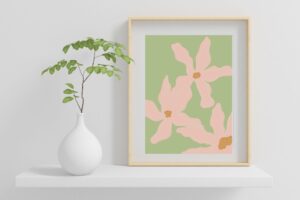 Tiare Flower Print Light Green