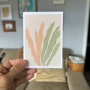 Seaweed card cream background