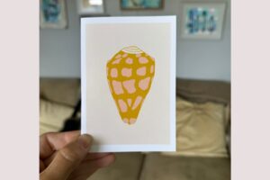 Hebrew Cone Shell Cream Background