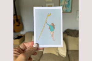 Surf check blue background