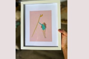 Surf Check Print Pink Sierra Rehrer Designs