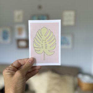 Boho Monstera Card