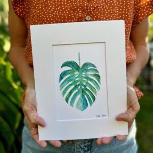 Watercolor Monstera Art PRint