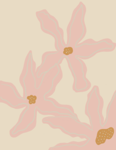 Tiare Flowers with cream background